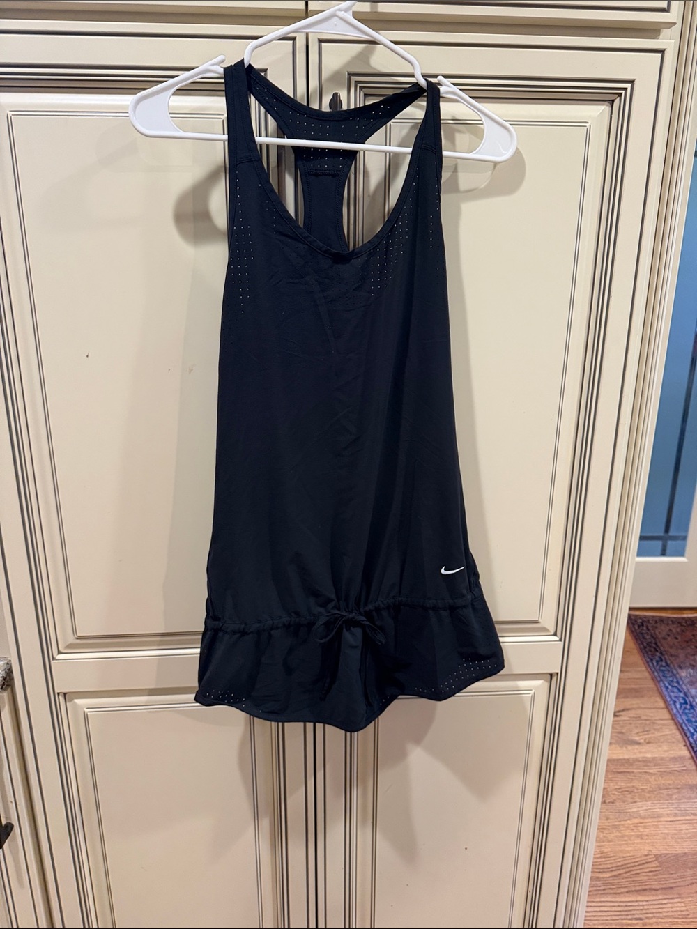 Nike Black Racerback Tank Top with Drawstring